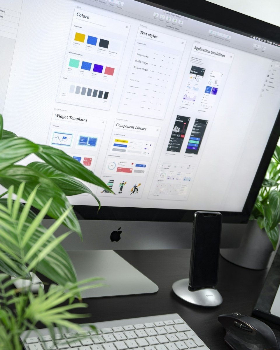 A digital design system displayed on a desktop screen.
